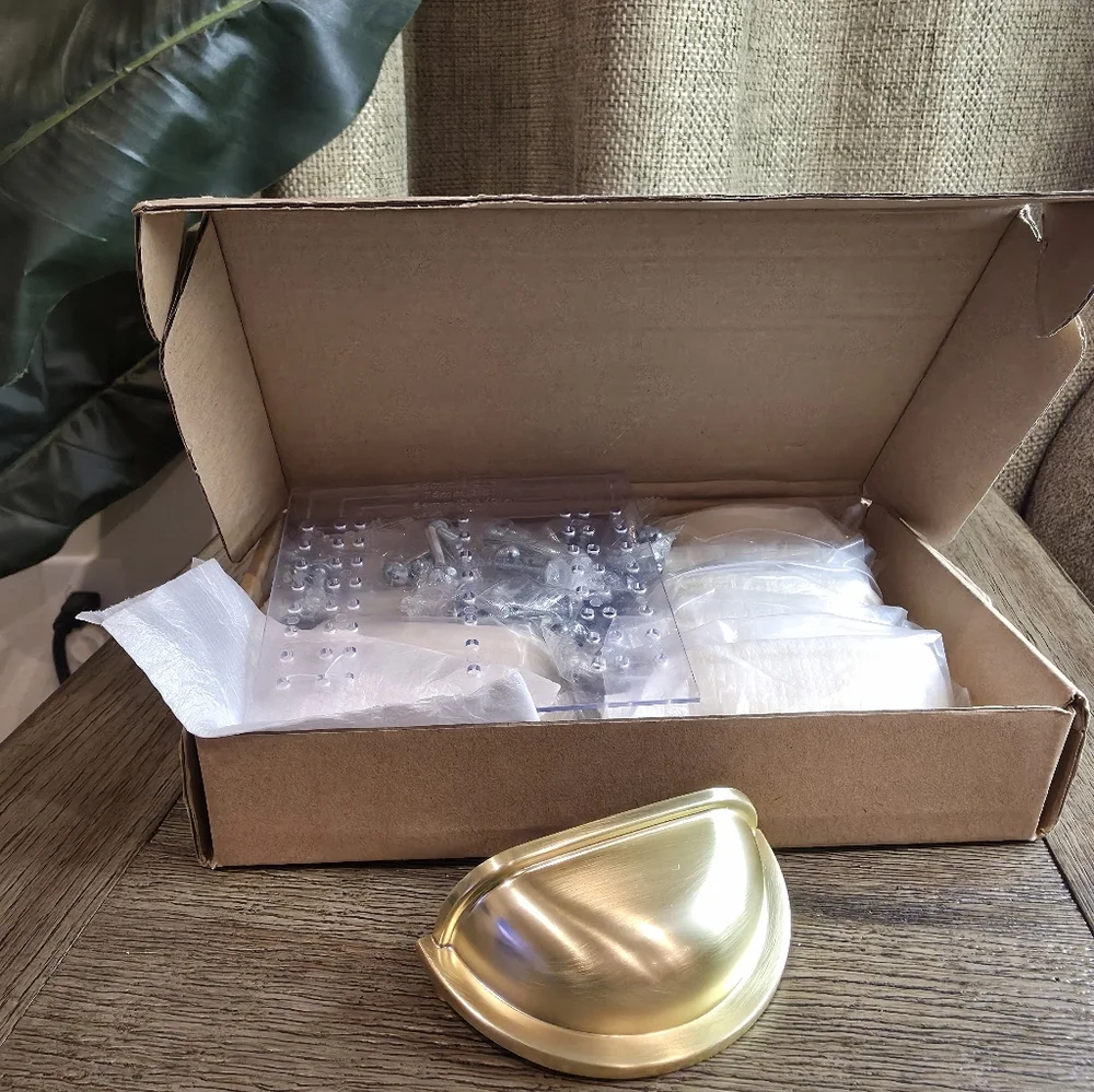 Gold Half-Moon Cabinet Pull Handle - Home Party Supplies Qty 10 3